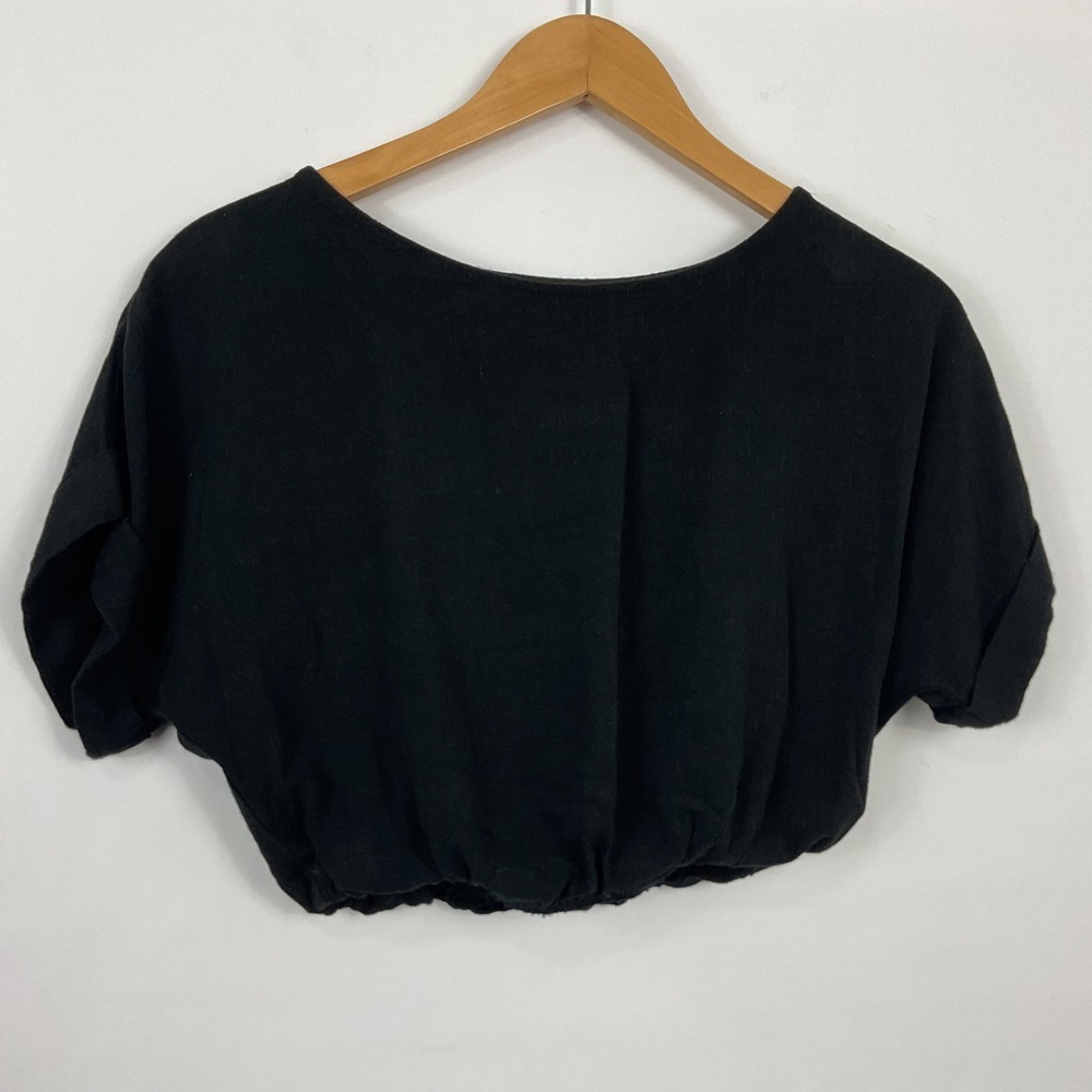 Stillwater The Pacific Black Crop Top‎ Woman's Small